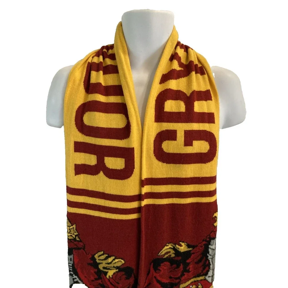 Harry Potter Official Gryffindor Crest Scarf w Fringe One Size Fits Most 73